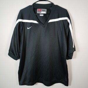 Nike Team Athletic Sleeve‎ Black T-shirt Jersey Mens XXL Center Swoosh AC82